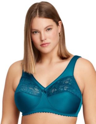 Glamorise Women's Full Figure Plus Size Magiclift Original Support Bra Wirefree #1000, Teal, 44H -  0889902107181