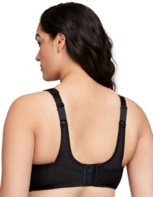 Full Figure Plus Size No-Bounce Camisole Sports Bra Wirefree #1066 Black at   Women's Clothing store