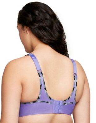  Full Figure Plus Size No-Bounce Camisole Sports Bra Wirefree  #1066 Rose Violet