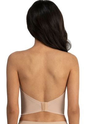 Bandeau Bra with Support Women's Low Back Bra Wire U Shaped Backless Bra  Convertible Spaghetti Strap Seamless Beige at  Women's Clothing store