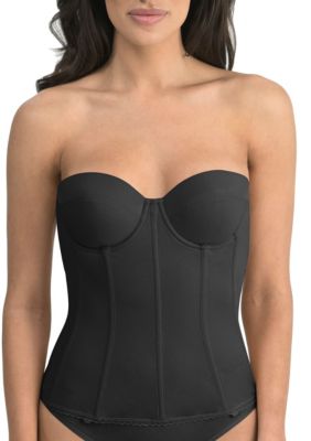 Oceane Seamless Molded Convertible Strapless Bra Black 34B by Dominique
