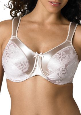 Satin Tracings Underwire Minimizer Bra (3562) White, 36DDD at   Women's Clothing store