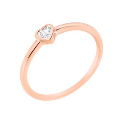 Haus Of Brilliance 14K Rose Gold Plated .925 Sterling Silver Miracle Set Diamond Accent Heart Promise Ring (J-K Color, I1-I2 Clarity)