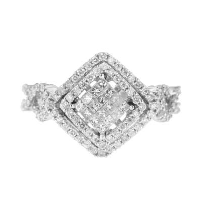 Haus Of Brilliance 14Kt White Gold Diamond Composite Ring (1 Cttw, H-I Color, I1-I2 Clarity)