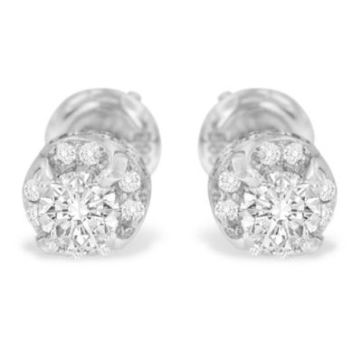 Effy® 1/6 ct. t.w. Classic Diamond Stud Earrings in 14K White Gold | belk