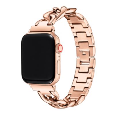 Posh Tech Women's Nikki Rose Gold Stainless Steel Chain-Link Band For Apple Watch Se & Series 7/6/5/4/3/2/1 - Size 42Mm/44Mm/45Mm