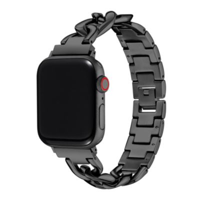 Posh Tech Women's Nikki Black Stainless Steel Chain-Link Band For Apple Watch Se & Series 7/6/5/4/3/2/1 - Size 42Mm/44Mm/45Mm