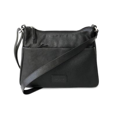 Club Rochelier Ladies Leather Medium Multi Zip Crossbody Bag