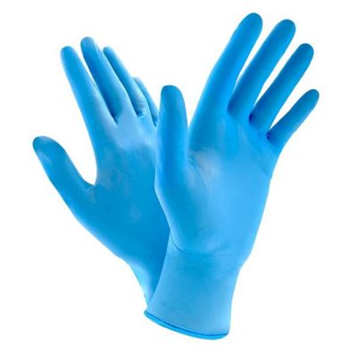 Necano Disposable Gloves, Nitrile Vinyl Mix Exam Glove Powder Free, Latex Free Glove (Large, 200Pcs)