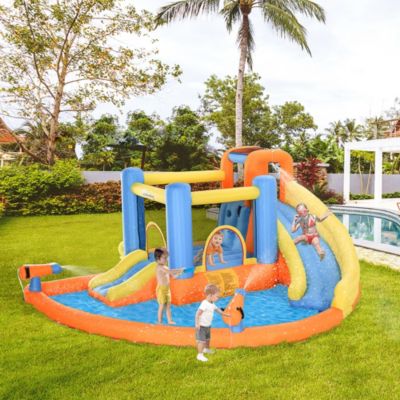 Outsunny Kids Inflatable Water Slide 5 in 1 Inflatable Bounce House Jumping  Castle with Water Pool Slide Climbing Walls and 2 Water Guns | belk