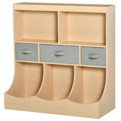 Qaba Kids Storage Unit Dresser Tower with Drawers 3 Tier Chest Toy