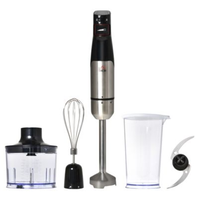 Homcom Immersion Hand Blender 400W 4 In 1 Handheld Stick Blender With Adjustable Speed 500Ml Chopper Egg Whisk 800Ml Measuring Cup And Stainless