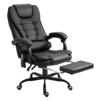 Vinsetto 7 Point Vibrating Massage Office Chair High Back Executive Recliner With Lumbar Support Footrest Reclining Back Adjustable Height Black