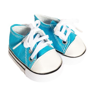 American Creations Cyan Blue Tennis Shoes Fits 18 Inch Girl Dolls- 18 Inch Doll Shoes