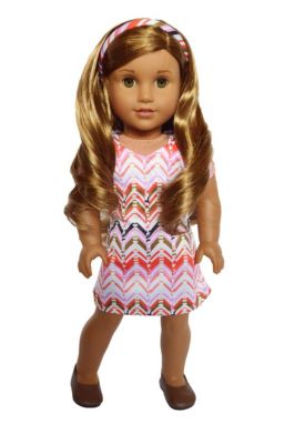 American Creations Zig Zag Dress Fits 18 Inch Girl Dolls And Kennedy And Friends Dolls