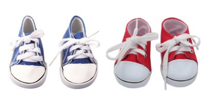 American Creations Patriotic Canvas Sneakers Fits 18 Inch Girl Dolls
