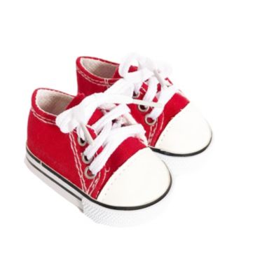 American Creations Red Canvas Sneakers Fits 18 Inch Girl Dolls And Kennedy And Friends Dolls
