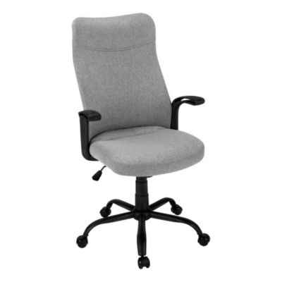 Contemporary Home Living 40.5"" Gray And Black Contemporary High Back Executive Office Chair