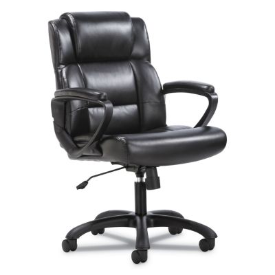 Hon Company Mid-Back Executive Chair, Black Leather