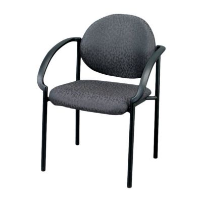 Homeroots 24"" X 19.7"" X 32.3"" Charcoal Fabric Guest Chair