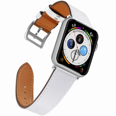 Hypercel Corporation Leather Band For Apple Watch - 38/40Mm White