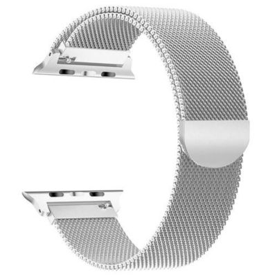 Lenawee Moda Milano Loop Apple Watch Band - 42/44 Silver