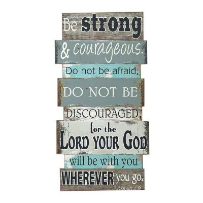 Dicksons Inc Be Strong & Courageous Wall Plaque