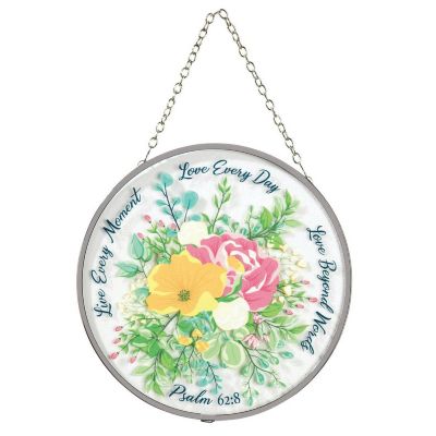 Dicksons Inc Sun Catcher Live Every Moment Psalm 62:8 With Suction Cup