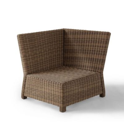 Crosley Furniture Bradenton Outdoor Wicker Sectional Corner Chair Gray/weathered