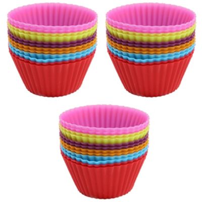 Magik 36-Pieces Reusable Non-Stick Silicone Baking Cups Round