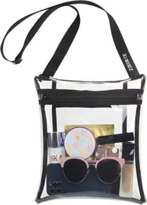 Kitcheniva Clear Crossbody Tote Bag Transparent Handbag Zip Purse Stadium