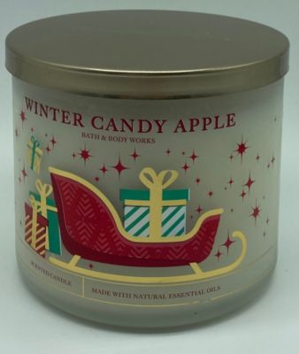Bath And Body Works White Barn Bath Body Works Winter Candle Apple 3 Wick Scented Candle New W Lid