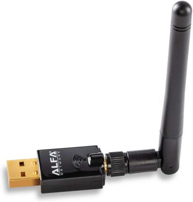 Alfa Awus036Acs 802.11Ac Ac600 Wi-Fi Wireless Network Adapter - Wide-Coverage External Usb Adapter W/ 2.4Ghz & 5Ghz Dual-Band Antenna, Compact Design