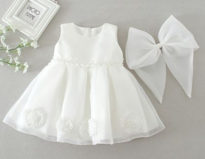 Laurenza's Girls Lace Communion Gown With Bow Accent