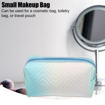 Unique Bargains Nylon Portable Zipper Thin Wash Packet Ladies Cosmetic Bag  Storage Package Blue 1pc : Target