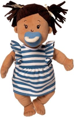 Manhattan Toy Baby Stella Beige With Brown Hair 15"" Soft First Baby Doll