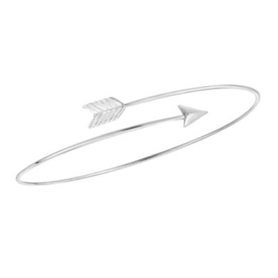 Aeravida Adjustable Cool Eternity Arrow Wrap 925 Sterling Silver Bangle Bracelet