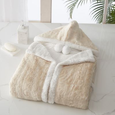 Chic Home Lansing Snuggle Hoodie Animal Pattern Robe Cozy Super Soft Ultra Plush Micromink Coral Fle