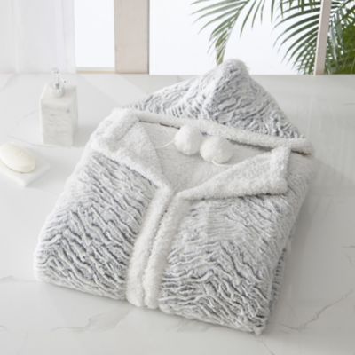 Chic Home Dohwa Snuggle Hoodie Animal Pattern Robe Cozy Super Soft Ultra Plush Micromink Coral Fleec