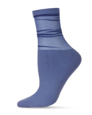 Memoi Sheer Top Women's Ankle Socks