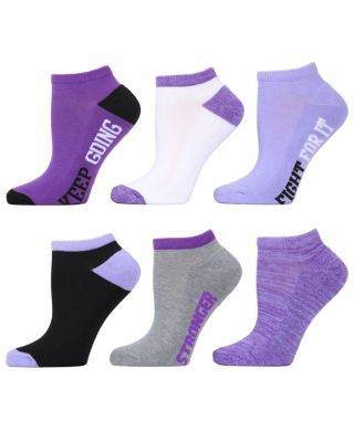 Memoi Women's Keep Going Half Cushioned Low-Cut Socks 6 Pack