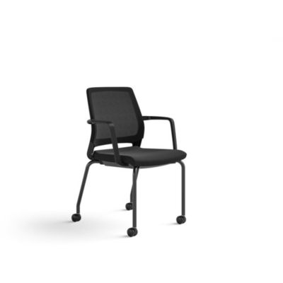 Safco Products Safco Medina Guest Chair - 18""16"" Chair Back, 18"" X 18"" X 18"" Chair Seat, 23.5"" X 23.5"" X 33.5"" Chair - Finish: Black