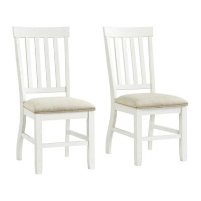 Elements Picket House Furnishings Stanford Side Chair Set In White