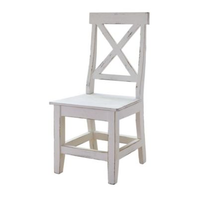Elements Picket House Furnishings Brixton Wooden Side Chair Set In White