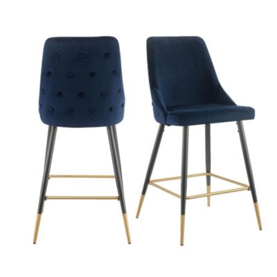Elements Picket House Furnishings Zia Bar Stool In Navy