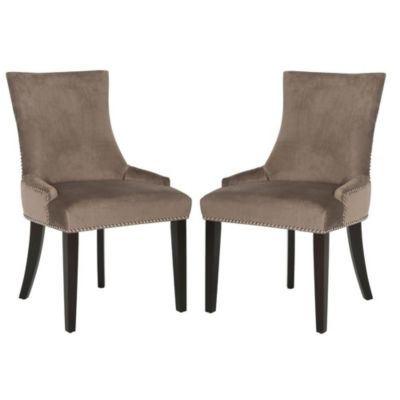 Safavieh Lester 19''h Dining Chair (Set Of 2) - Nickel Nail Headd=S