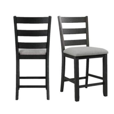 Elements Picket House Furnishings Kona Counter Height Side Chair Set In Black