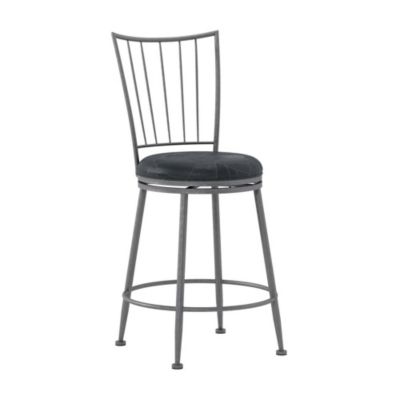 Hillsdale Furniture Slemmons Commercial Grade Metal Counter Height Swivel Stool, Gray, 0 -  796995236899