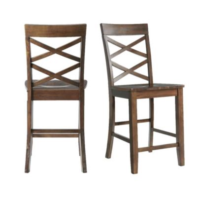 Elements Picket House Furnishings Regan Counter Side Chair Set In Cherry