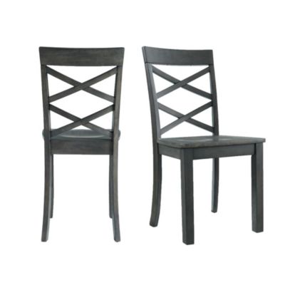 Elements Picket House Furnishings Regan Standard Height Side Chair Set In Gray